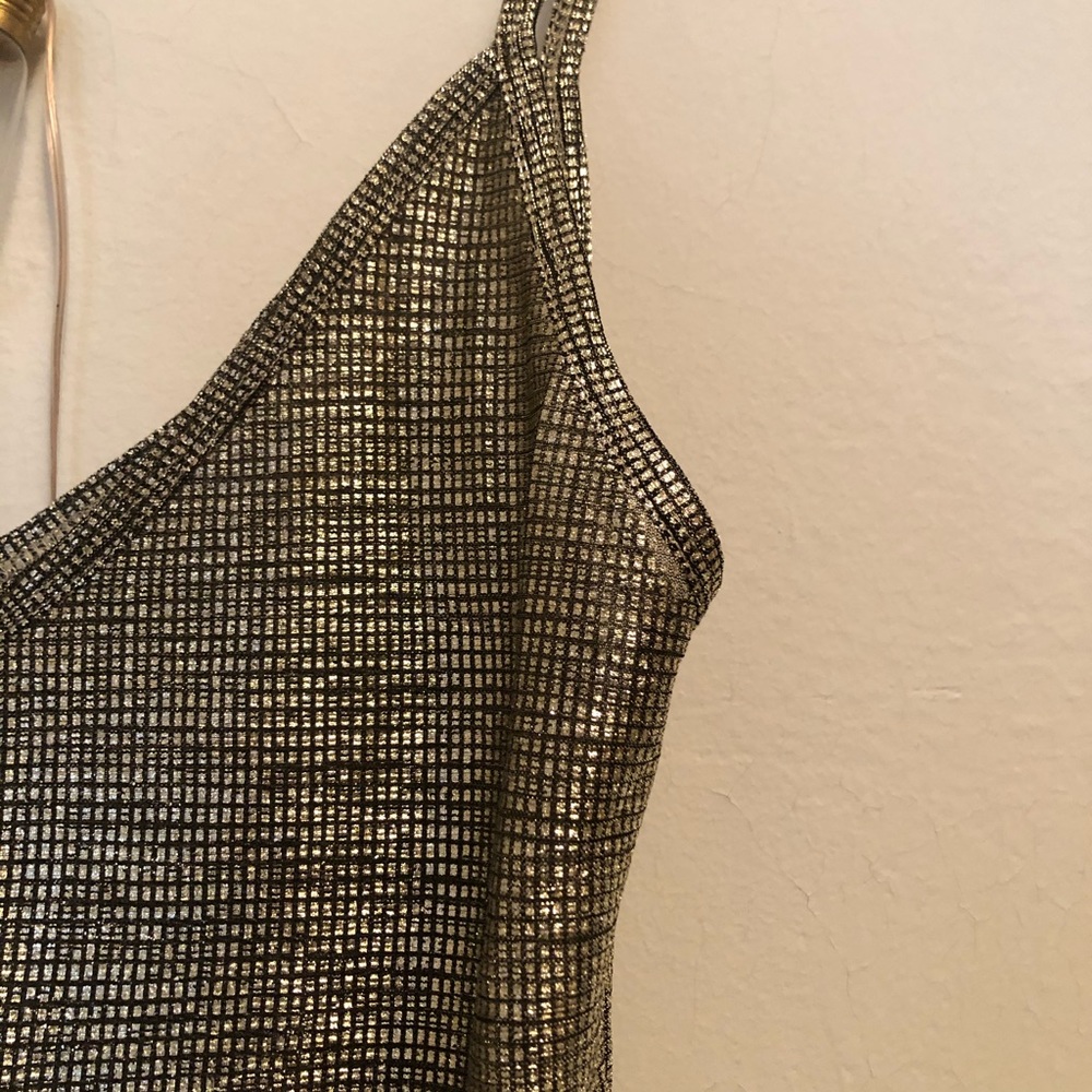 Metallic gold tank top